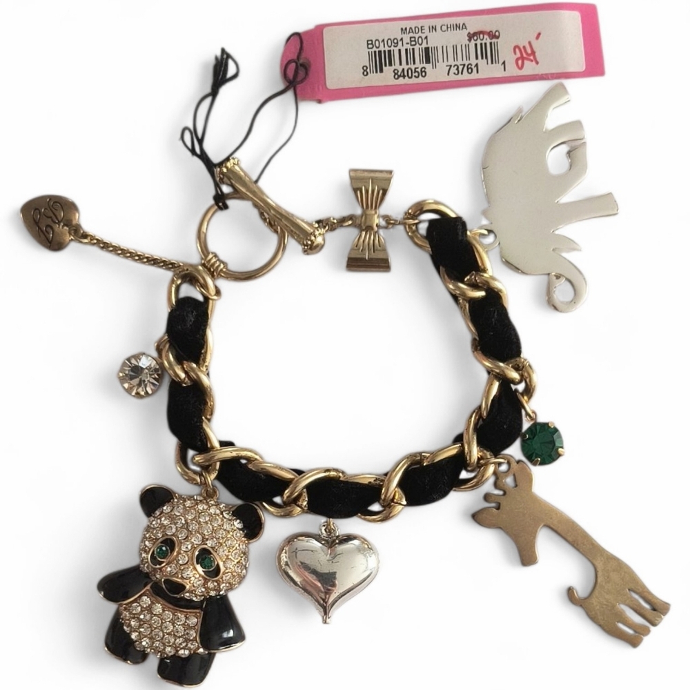 Betsey Johnson Jungle Animals Toggle Bracelet